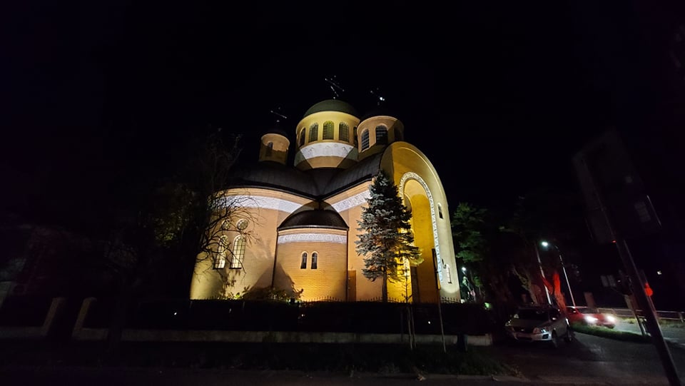 Iluminacja cerkwi w Częstochowie